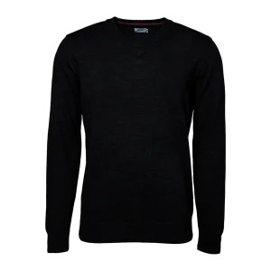 V-Neck Long Sleeve Jersey - Black