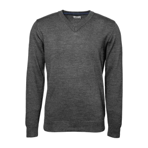 V-Neck Long Sleeved Jersey - Light Grey