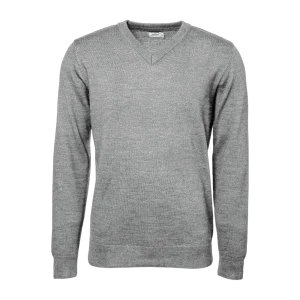 V-Neck Long Sleeved Jersey - Light Grey