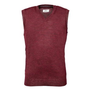 V-Neck Sleeveless Jersey - Deep Red
